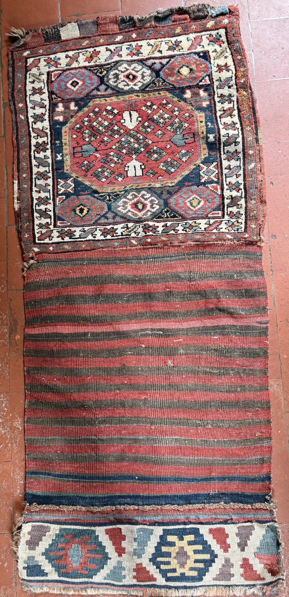 Persian Kurdish Saddle Blanket/saddle Bag. Kurdistan, Iran. -photo-4