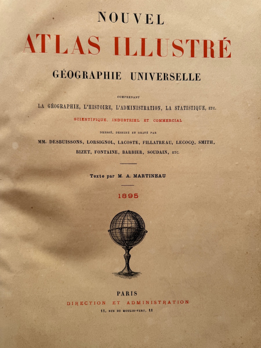 Deux atlas Géographie universelle et la France et ses colonies .-photo-2