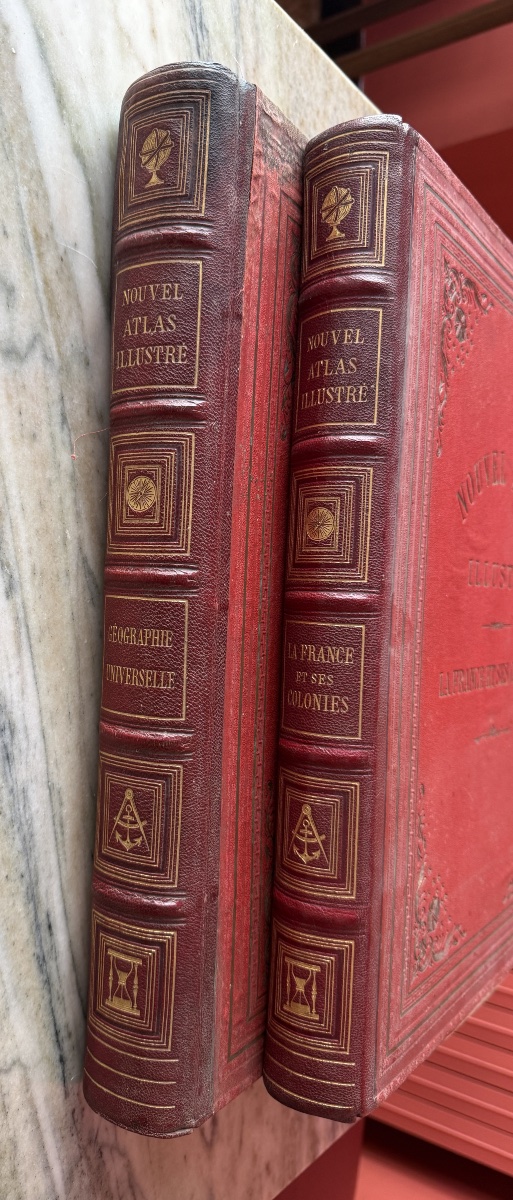 Deux atlas Géographie universelle et la France et ses colonies .-photo-4