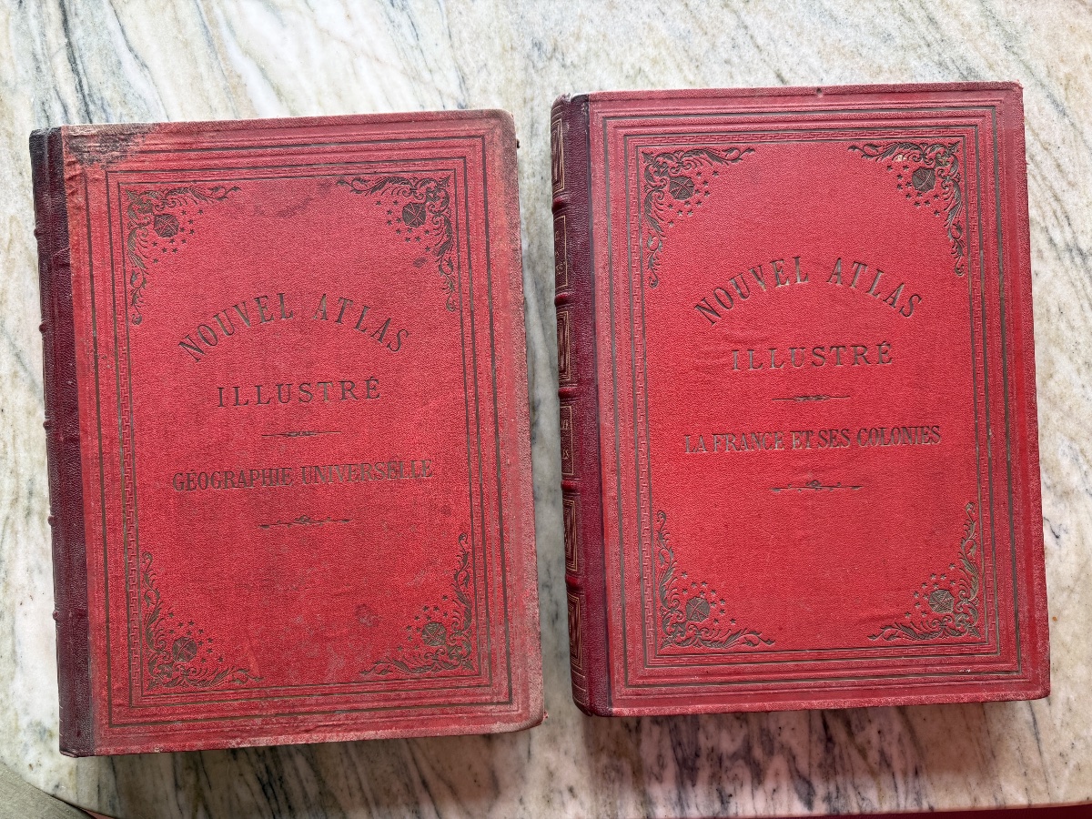 Deux atlas Géographie universelle et la France et ses colonies .