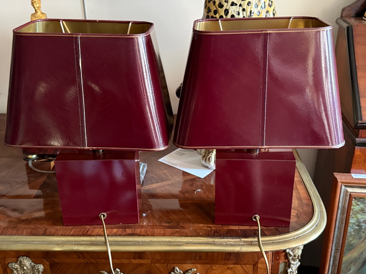 Pair Of Maison Dauphin Lamps From The Hollywood Regency Period.  -photo-2