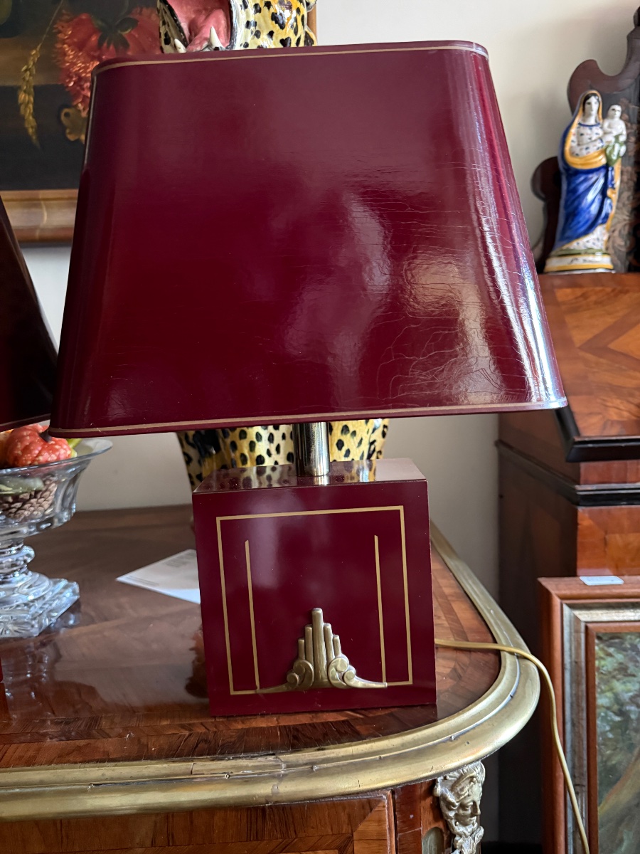 Pair Of Maison Dauphin Lamps From The Hollywood Regency Period.  -photo-1