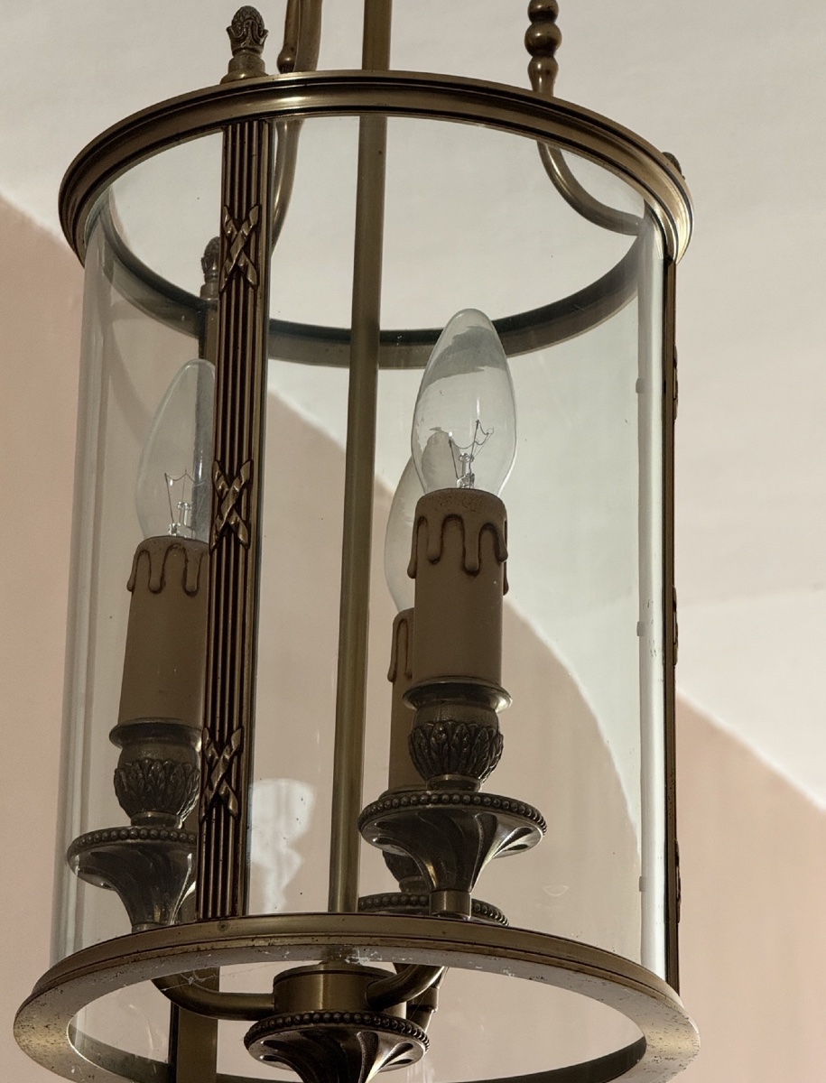 A Pair Of Gilded Bronze Hallway Lanterns. -photo-4