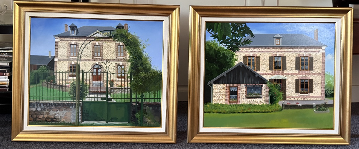 A Pair Of Portraits Of A House In Normandy. The Two Facades. 