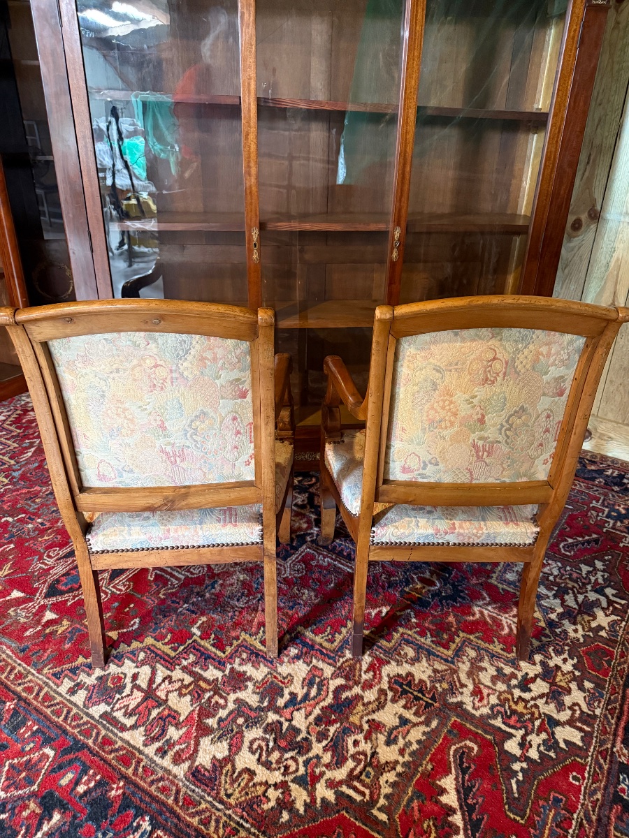 Paire de fauteuils d'époque restauration. -photo-1