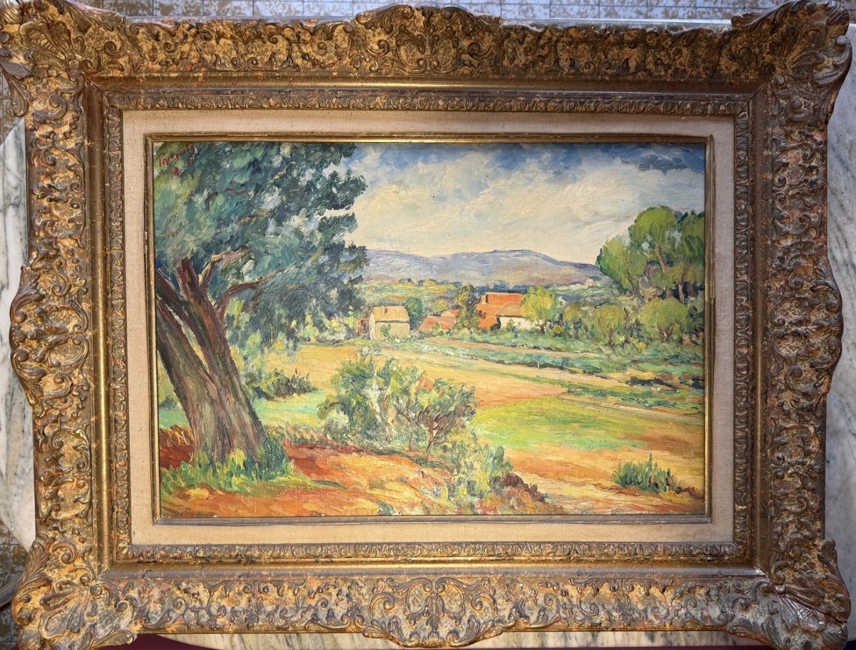 Provençal Landscape. Oil On Canvas Attributed To Olive Tamari (1898–1980). -photo-4