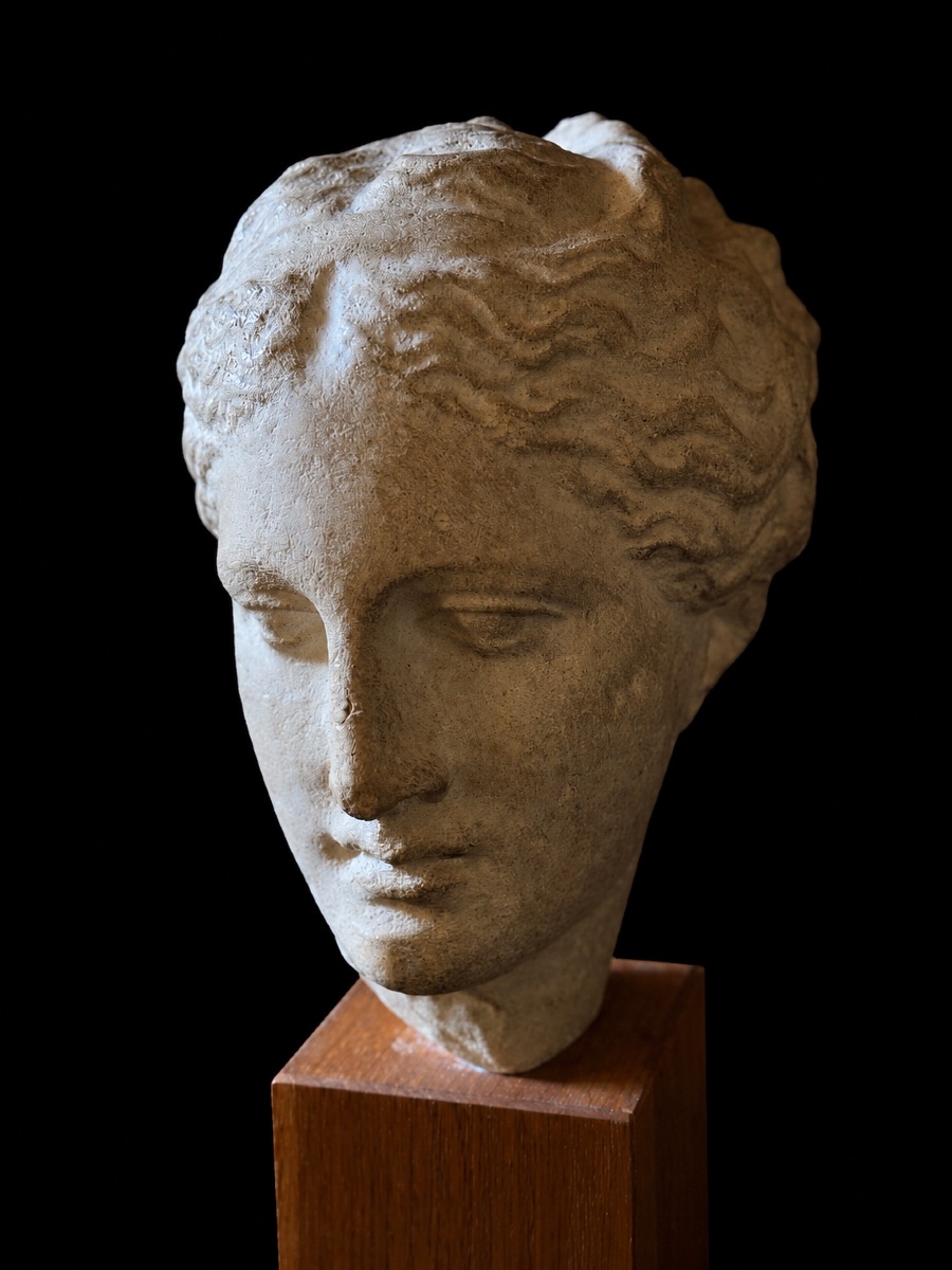 Stone Sculpture Depicting The Goddess Hygieia. Mid-20th Century. 