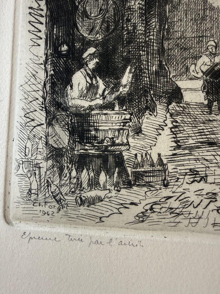 Charles Forget (1886–1960) Collection Of 15 Original Etchings. Views Of France. -photo-8