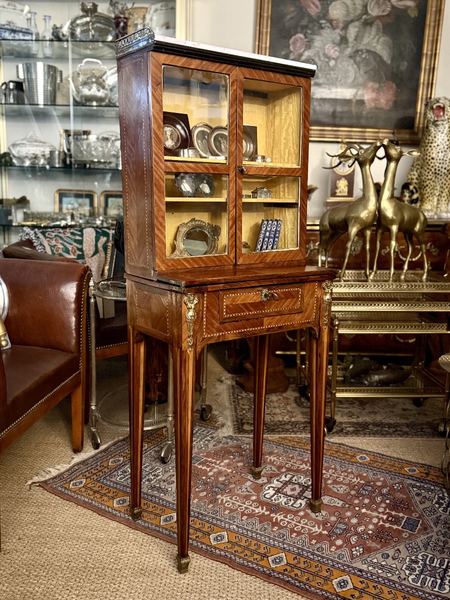 Petit bonheur du jour d'époque Louis XVI. XVIII ÈME. -photo-3