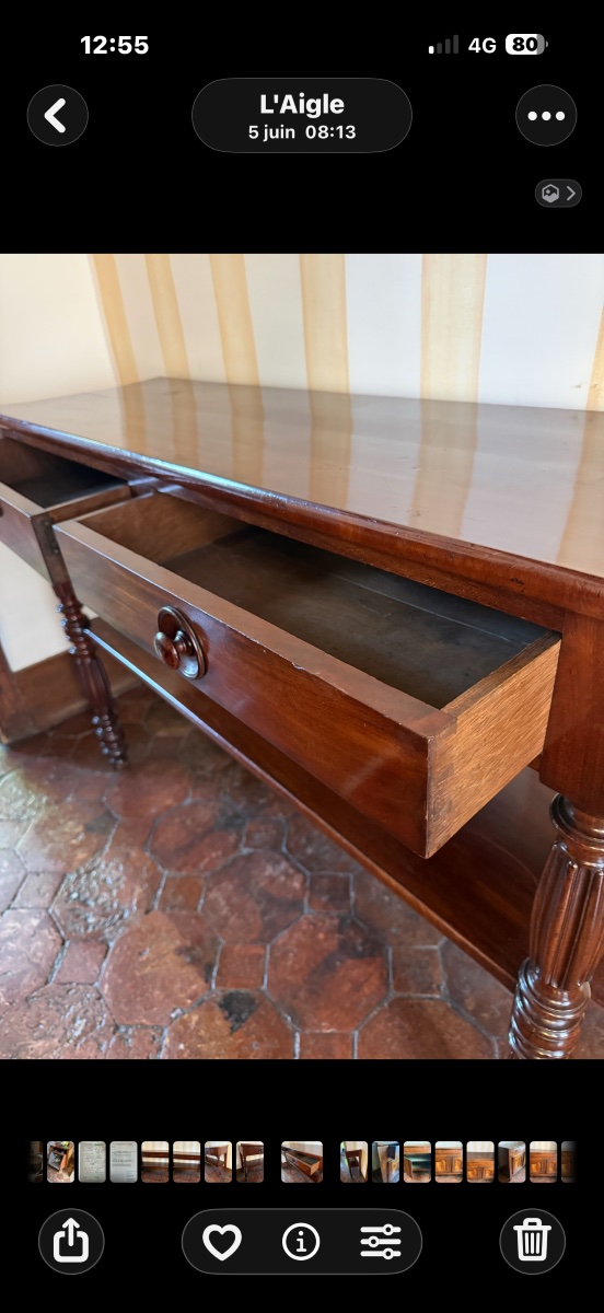 Console/desserte en acajou d'époque XIX ème. -photo-2