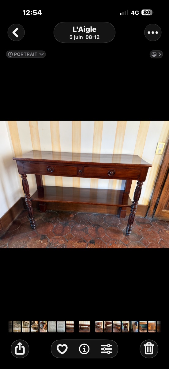 Console/desserte en acajou d'époque XIX ème. -photo-3