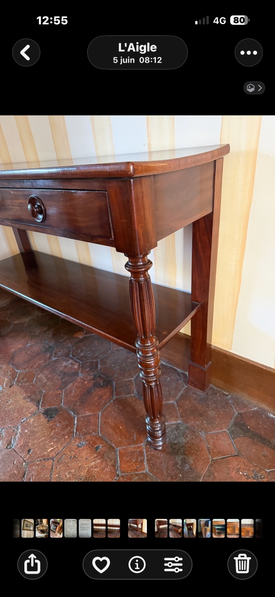 Console/desserte en acajou d'époque XIX ème. -photo-1
