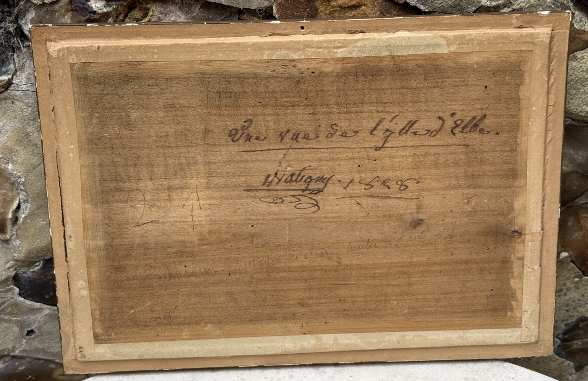 A Pair Of Marines In Straw Marquetry, Signed "watigny" And Dated 1838. -photo-3