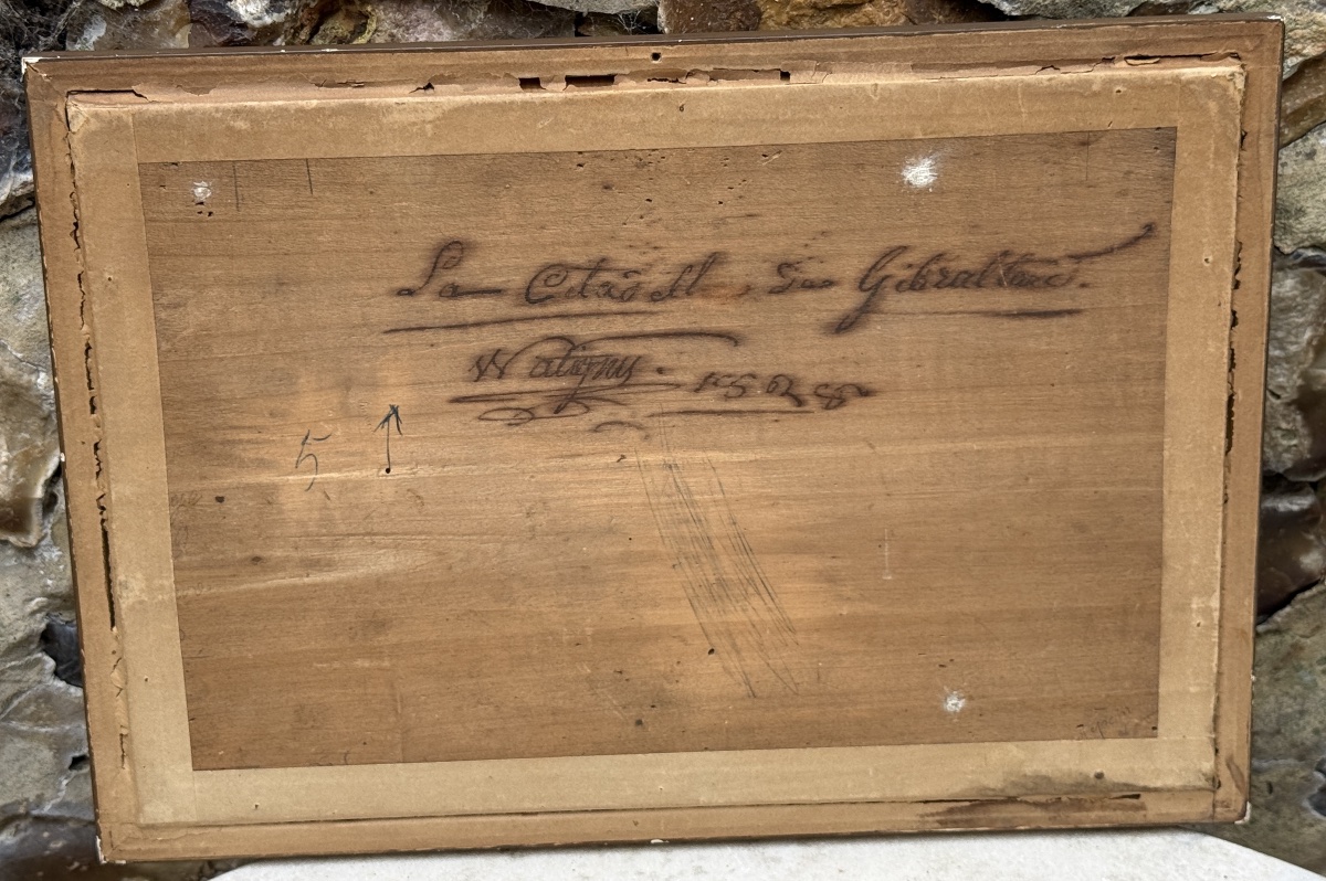 A Pair Of Marines In Straw Marquetry, Signed "watigny" And Dated 1838. -photo-4