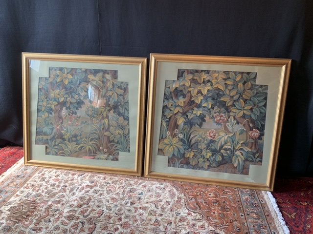 Paire De Cartons De Tapisserie D’aubusson-photo-4