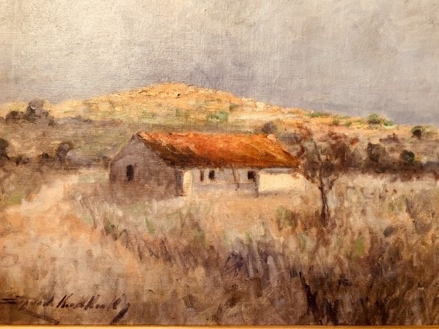 Huile Sur Toile.paysage Méditerranéen.-photo-3