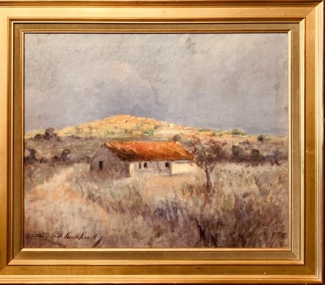 Huile Sur Toile.paysage Méditerranéen.
