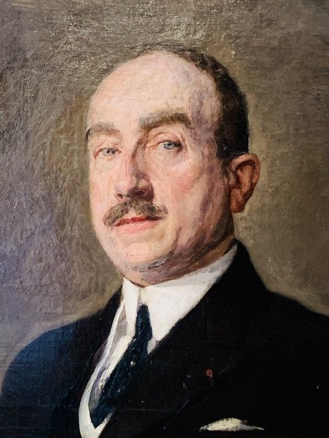 Grand Portrait D’homme signé Lucien Hector Jonas.-photo-2