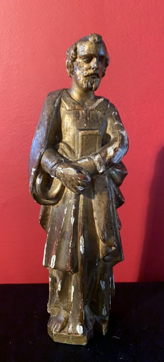 Statue De Saint Paul En Bois Doré XVIII Ème.