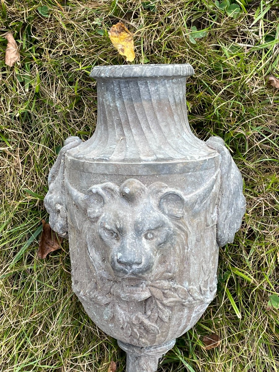 Élément De Fontaine En Plomb Doré, D’époque XVIII Ème. -photo-2