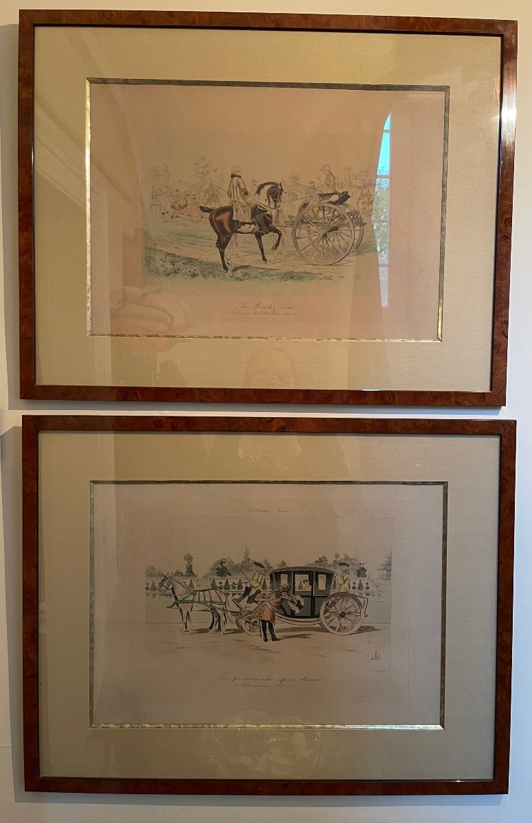 Set Of Four Engravings By Louis Vallet-photo-3