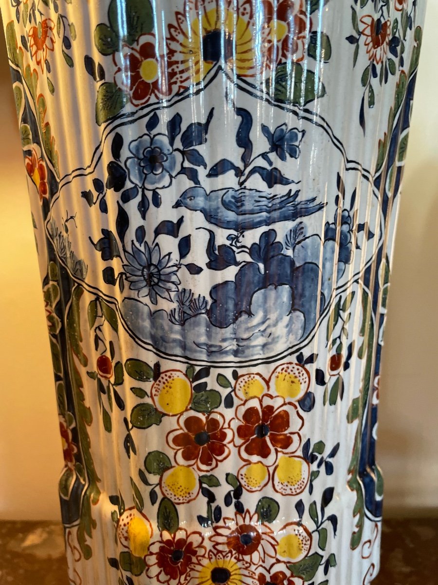 Pair Of Delft XVIIIth Vases.-photo-2