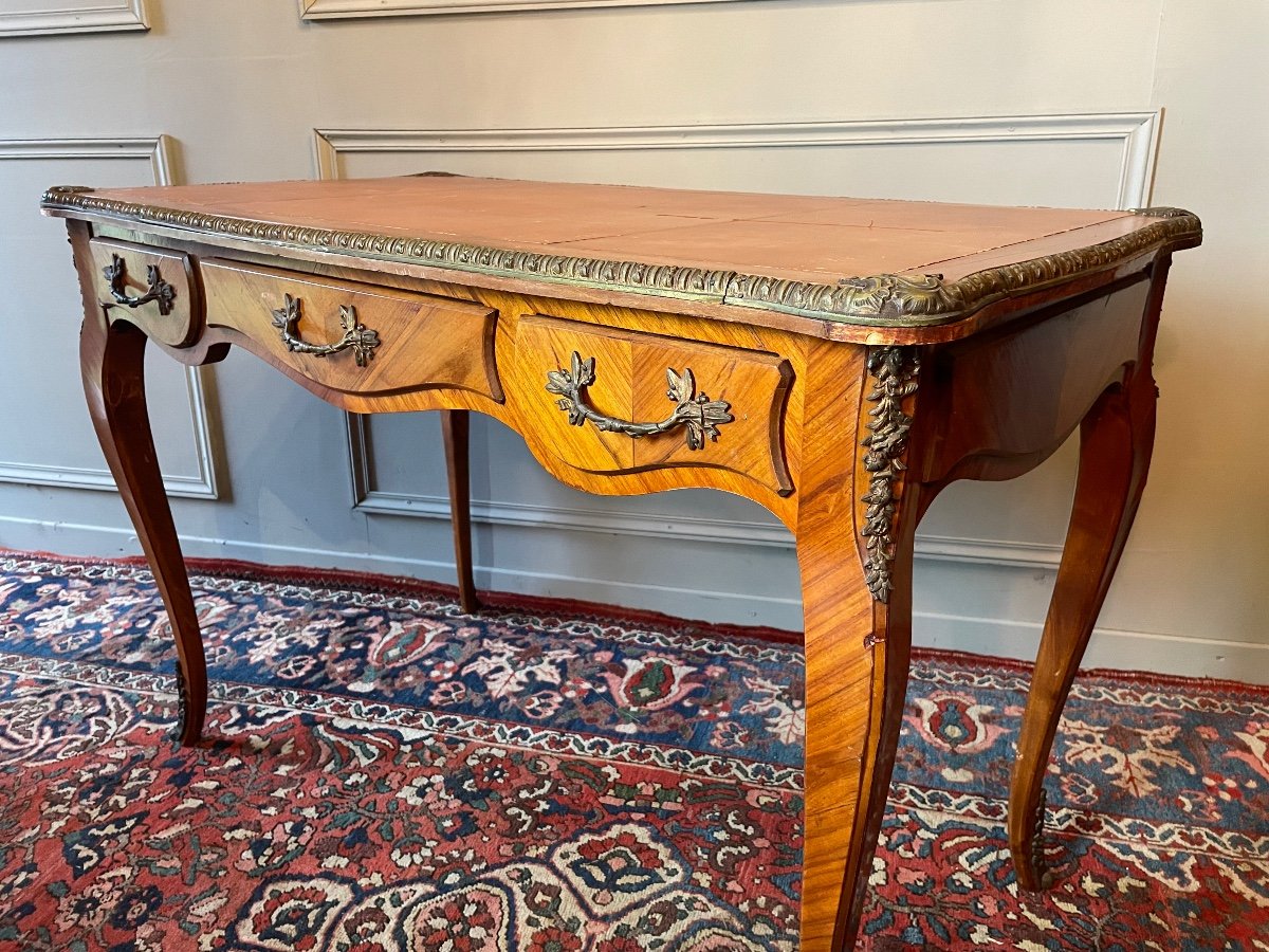 Louis XV Style Desk In Marquetry.-photo-2