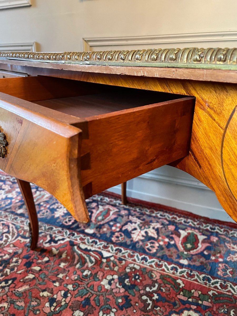 Louis XV Style Desk In Marquetry.-photo-3