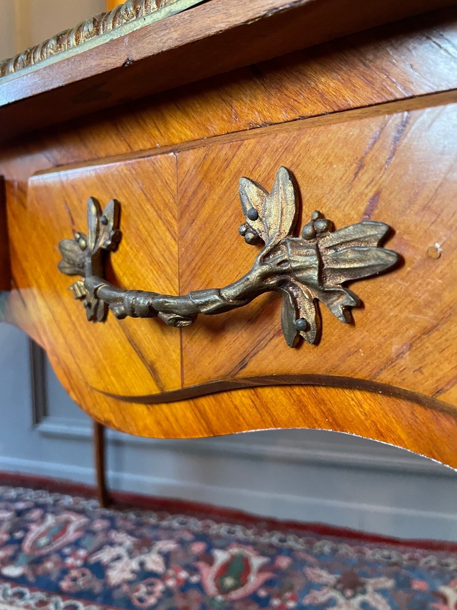 Louis XV Style Desk In Marquetry.-photo-1