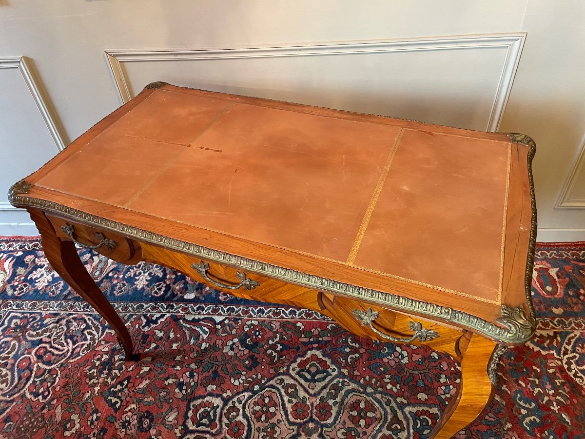 Louis XV Style Desk In Marquetry.-photo-2