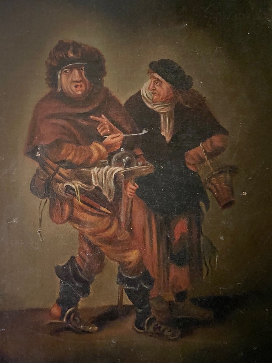 Oil On Canvas After Pieter De Bloot -photo-2