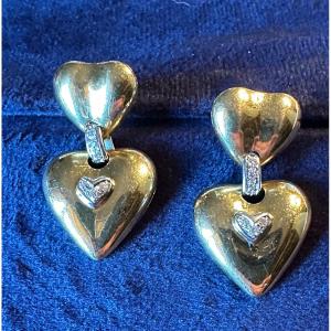 Pair Of Heart Earrings.