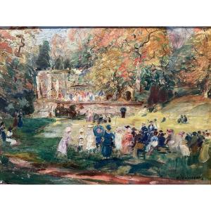 Camille Nicolas Lambert ( 1876-1963 ) . «  Concert dans le jardin ». 