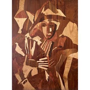 Marquetry Panel "the Harlequin".