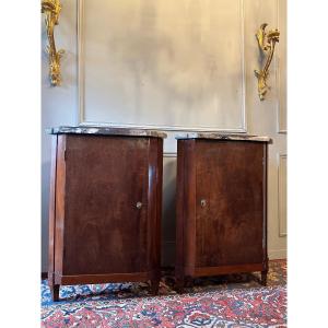 Pair Of Mahogany Corners From The Louis XVI Period, Circa 1785.