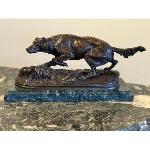 Sculpture. Chien épagneul " Sultan ".Pierre -Jules Mêne ( 1810-1879 ) . 