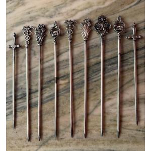 Set Of 9 Sideboard Ornaments.