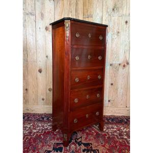 Louis XVI Style Chiffonier In Mahogany.