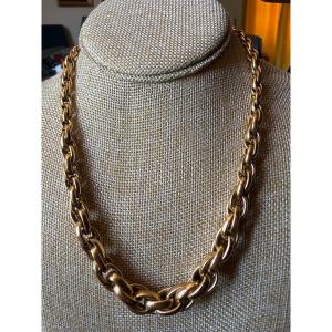 Twisted-link Gold Necklace. 31.2 Grams.