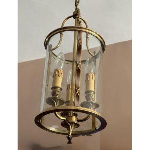 A Pair Of Gilded Bronze Hallway Lanterns.