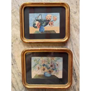 A Pair Of Watercolors Attributed To G. Géo Fourrier.