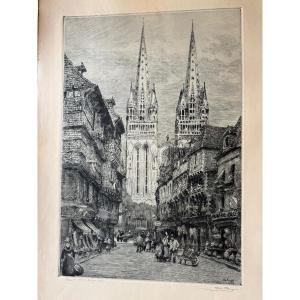 Charles Forget (1886–1960) Collection Of 15 Original Etchings. Views Of France. 