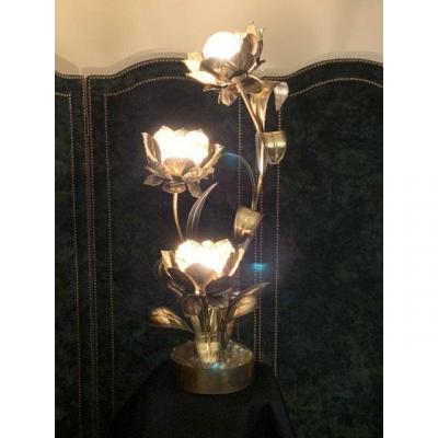 1970’ Maison Jansen 3 Head Illuminating Plant Lamp H : 97 Cms. 