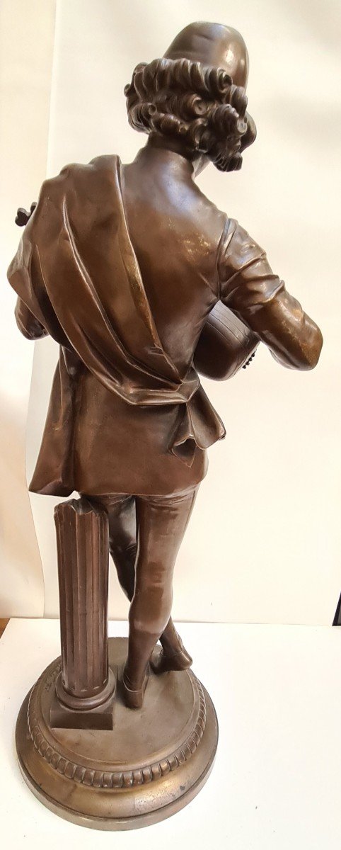 Bronze Le Chanteur Florentin De Paul Dubois-photo-8