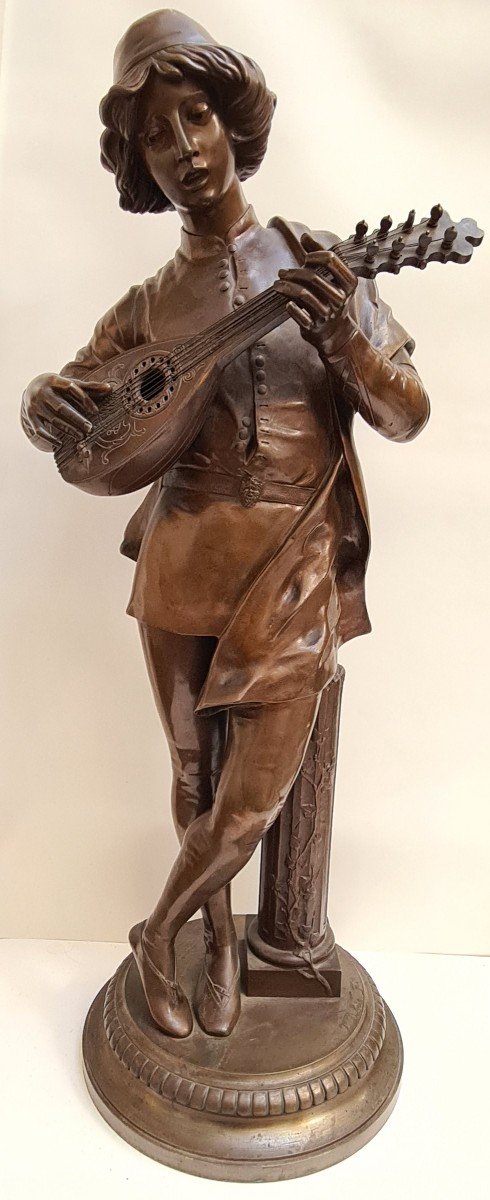 Bronze Le Chanteur Florentin De Paul Dubois