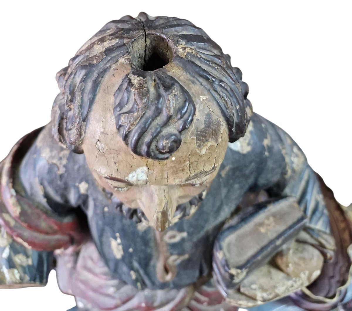 Statue Of A Saint With A Book-photo-4