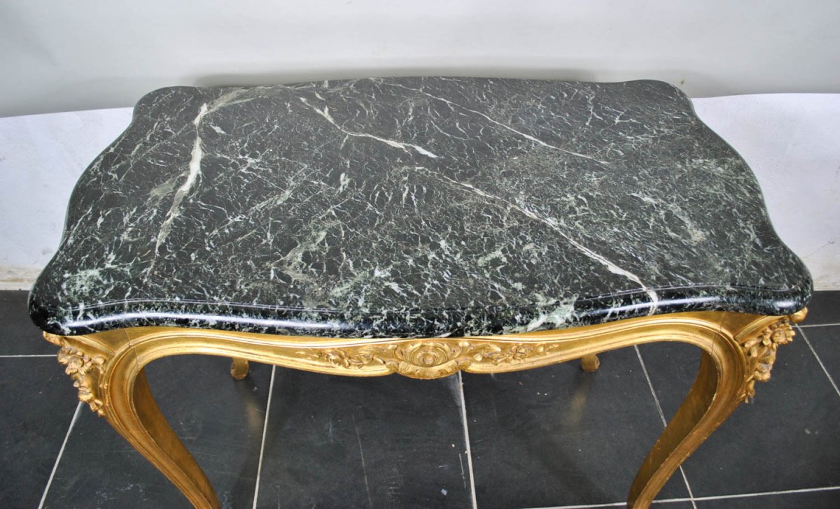 Console De Milieu En Bois Doré-photo-4