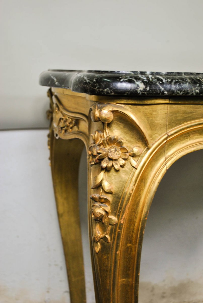 Console De Milieu En Bois Doré-photo-1