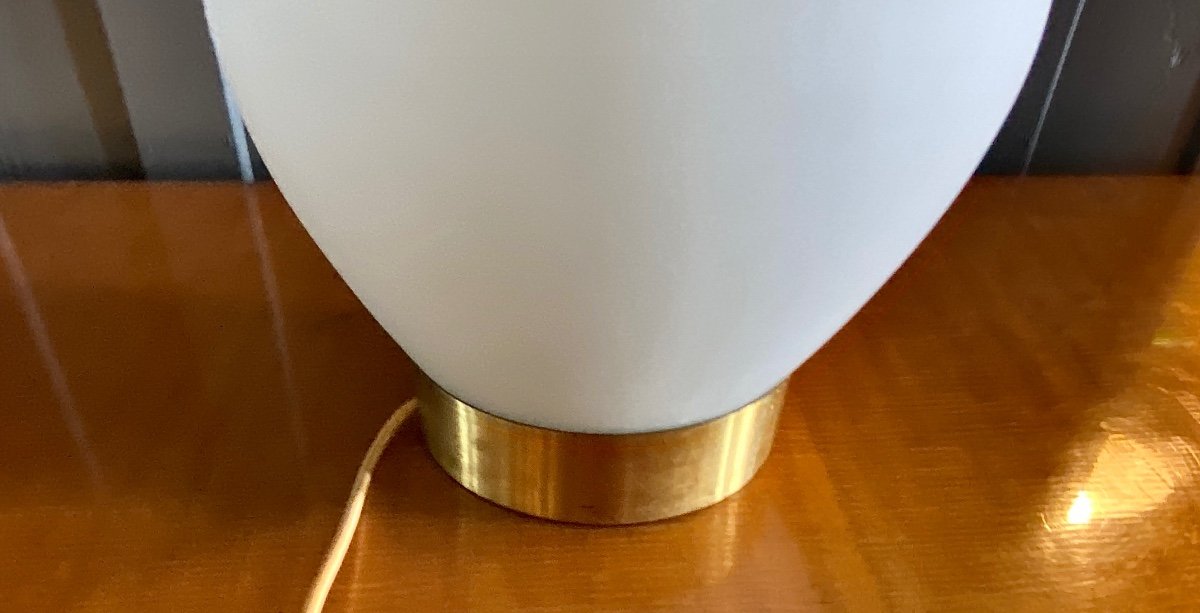 Lampe Opaline Vintage Circa 60-photo-4