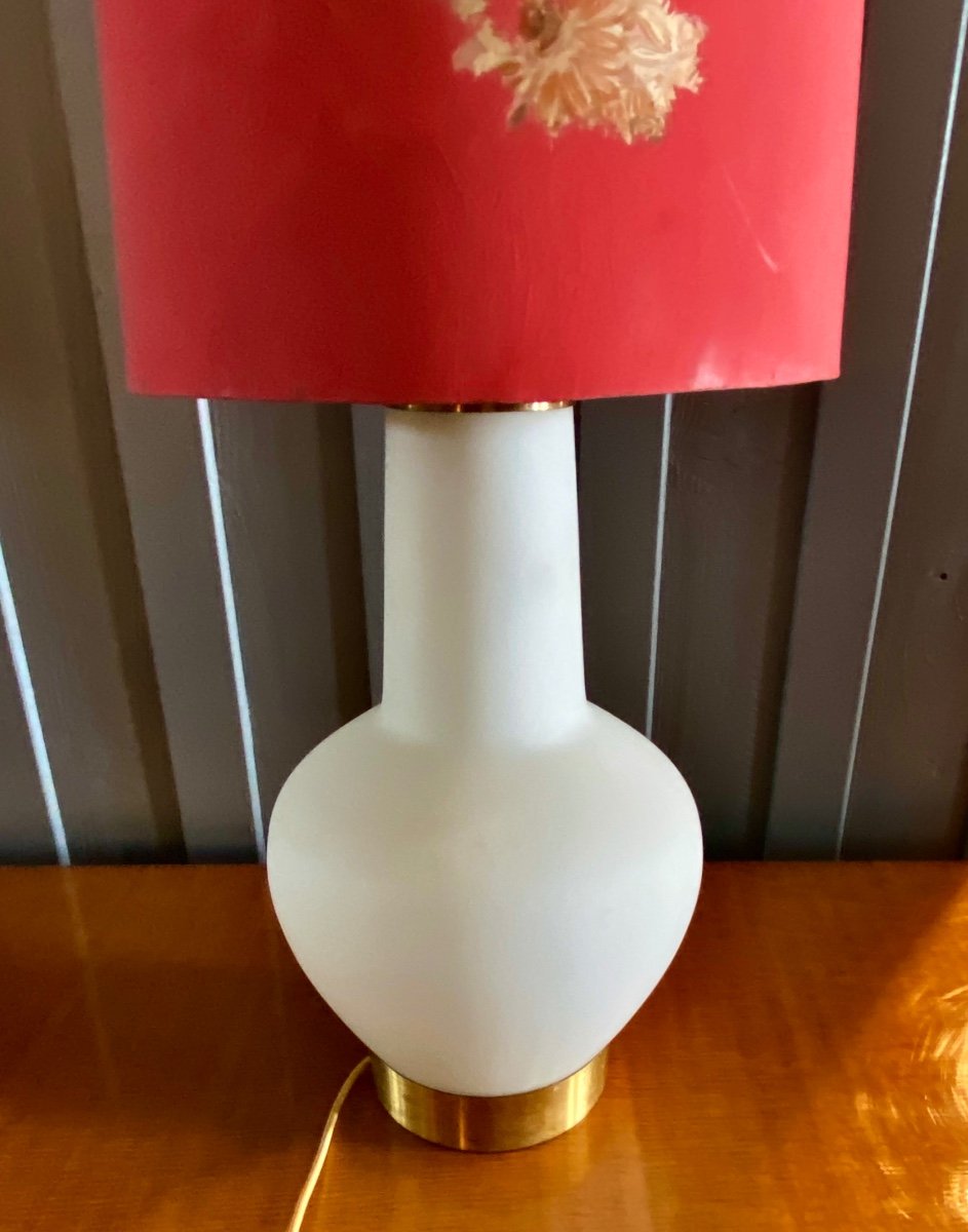 Lampe Opaline Vintage Circa 60-photo-1